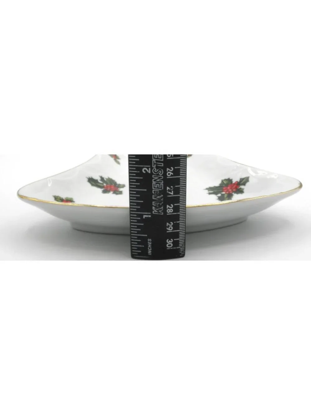 Holly by Lefton Bell Shaped Plate and Trinket/Candy Dish Hand-painted Cardinal